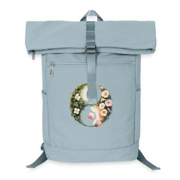 Blumen Yin Yang | Botanische Harmoniekunst - Laptop-Rucksack  - Eisblau - Vorne