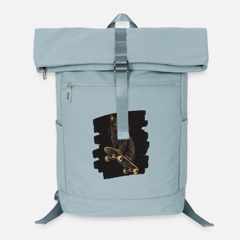 Chat sur Skateboard Skate Sac à dos ordinateur