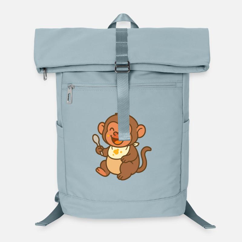 Nourrir avec le bébé singe – s’amuser à la cuillère Sac à dos ordinateur