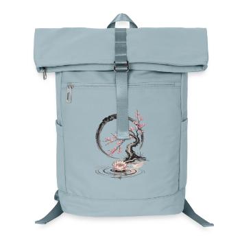 Zen Bonsai with Lotus and Cherry Blossom - Laptop Backpack - ice blue - Front