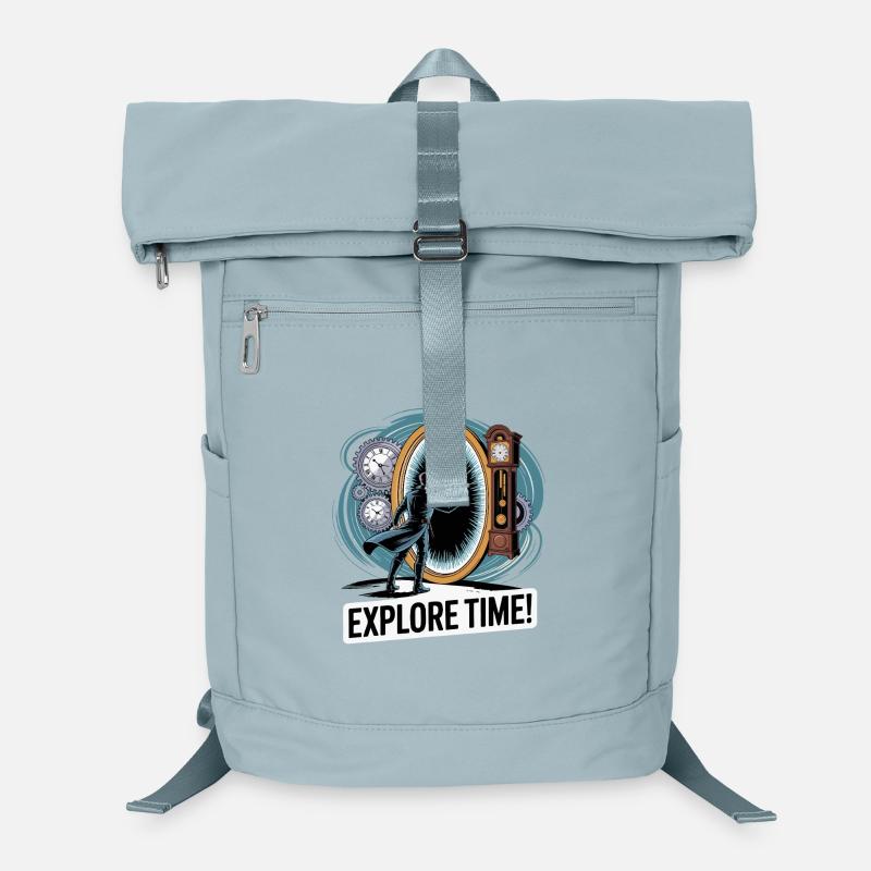 Explore Time Surreal Clock Design Laptop Backpack