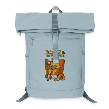 Cat reader in a comfortable armchair - Laptop Backpack - ice blue - Front