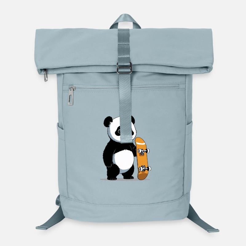 Illustration de panda en skateboard Sac à dos ordinateur