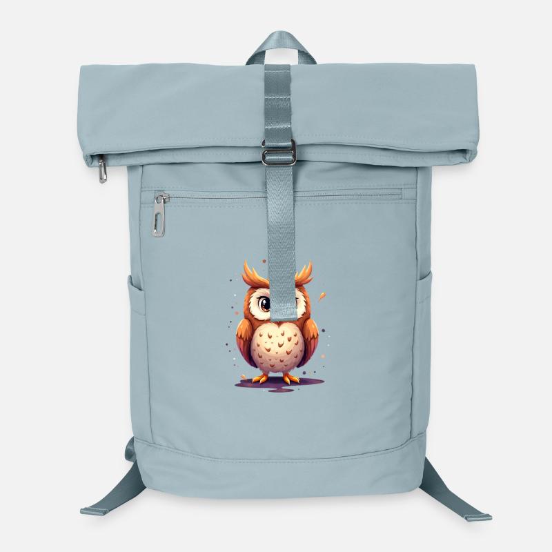 Niedliche Eule mit großen Augen Laptop-Rucksack 