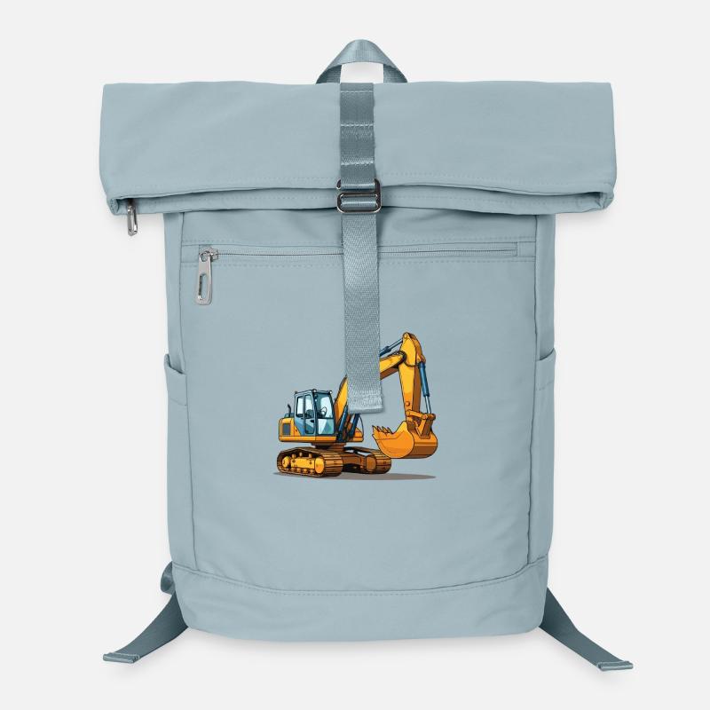 Illustration de machine de construction d’excavatrice pour les fans de chantier de construction Sac à dos ordinateur