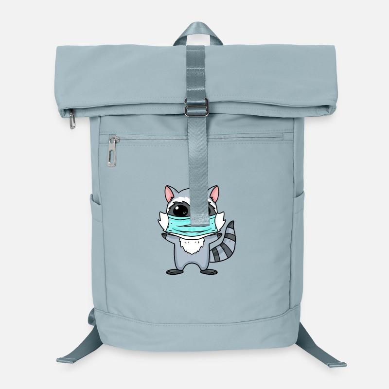 Drôle de raton laveur avec masque Sac à dos ordinateur