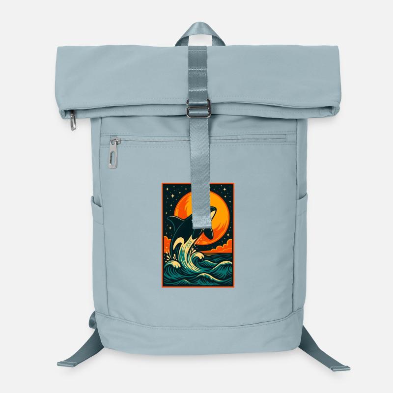 Sunset Orca, Love Ocean Animals  Laptop Backpack