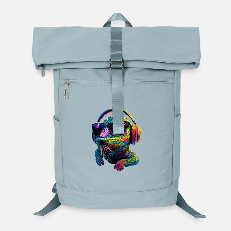 Chameleon Lizard Reptile Chameleon Iguana Lizard Laptop Backpack