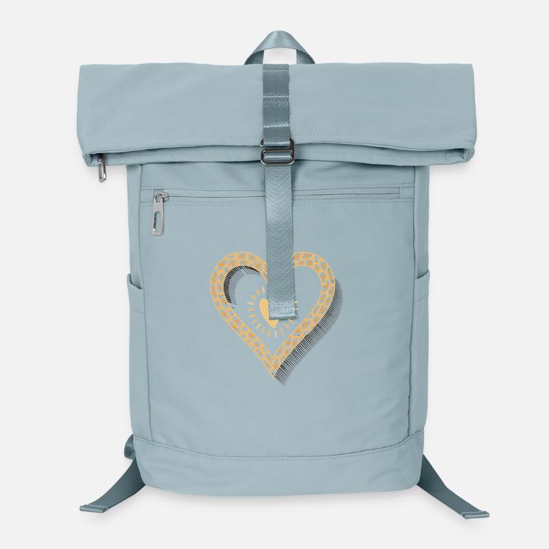 Leopard Print Heart Laptop Backpack