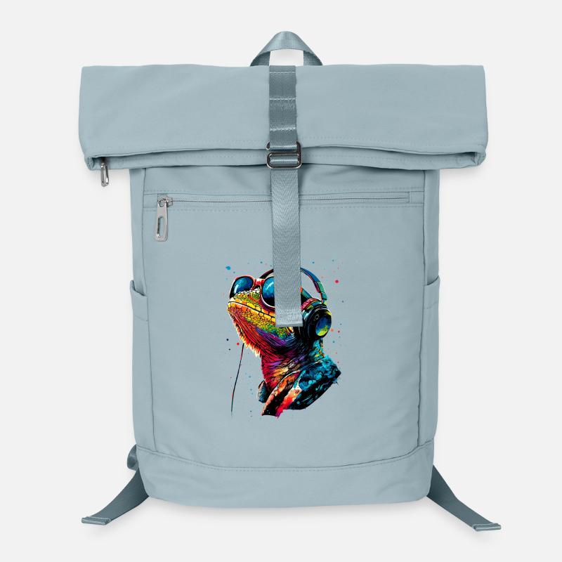 Chameleon Lizard Reptile Chameleon Iguana Lizard Laptop Backpack