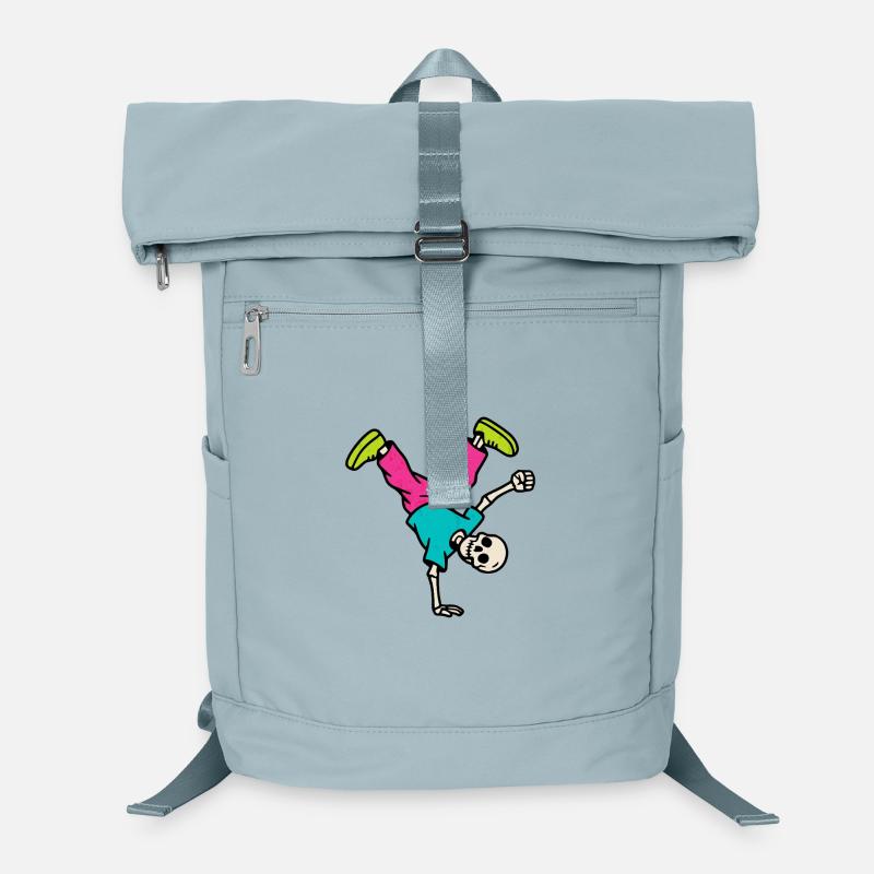 Neon Breakdancing Skeleton Retro Hip-Hop Laptop-Rucksack 