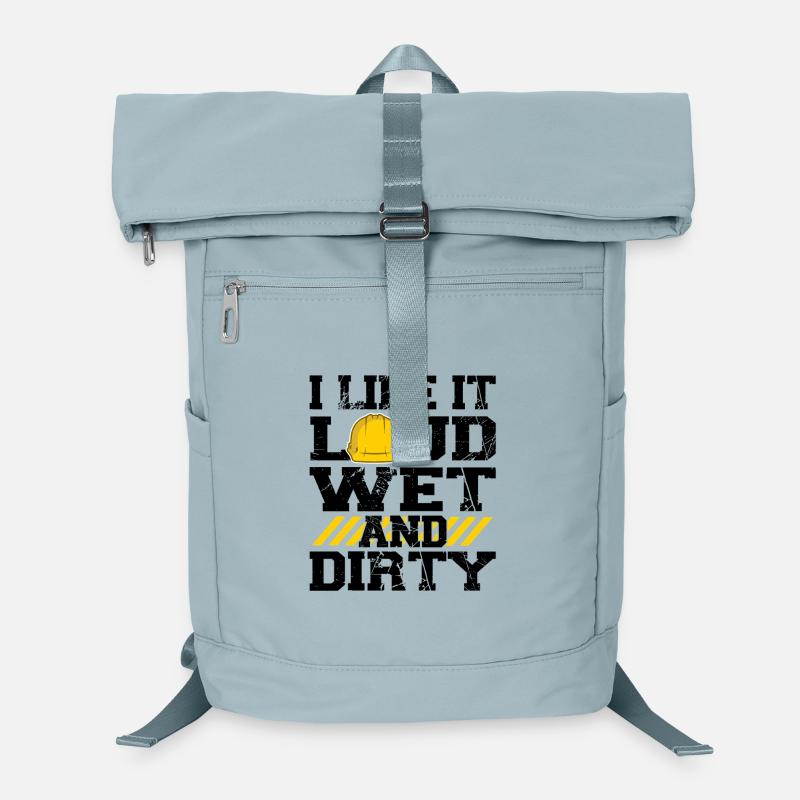 I Like It Loud Dirty Saying Construction Site Men Laptop-Rucksack 