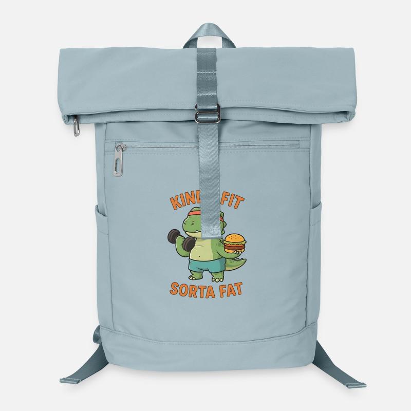 Kinda Fit Sorta Fat Drôle Gym Mignon Hippopotame Rétro Sac à dos ordinateur
