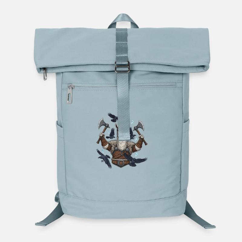Wikinger Alpaka Berserker mit Raben Laptop-Rucksack 