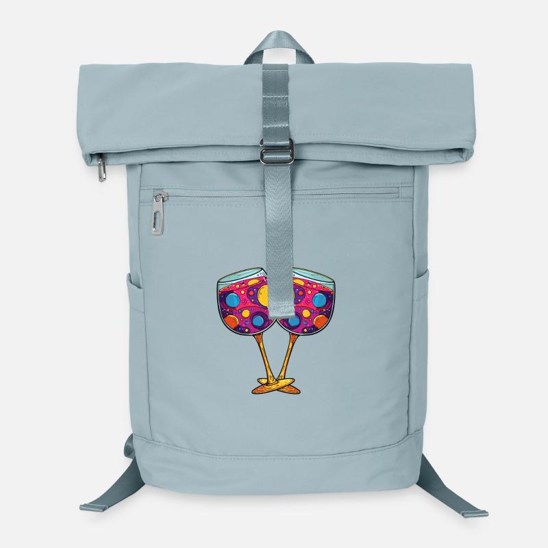 Wein Glas Vino Bunt Laptop-Rucksack 