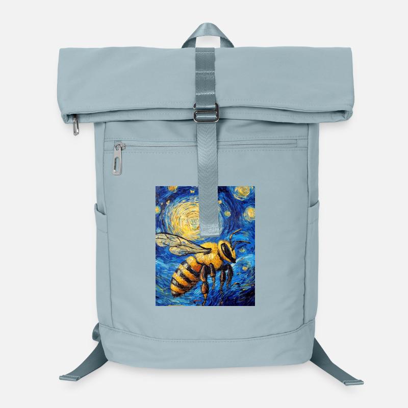 Bee Van Gogh Style Starry Night Laptop Backpack