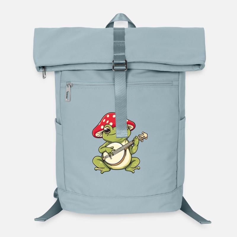 Mushroom frog with guitar Laptop Backpack