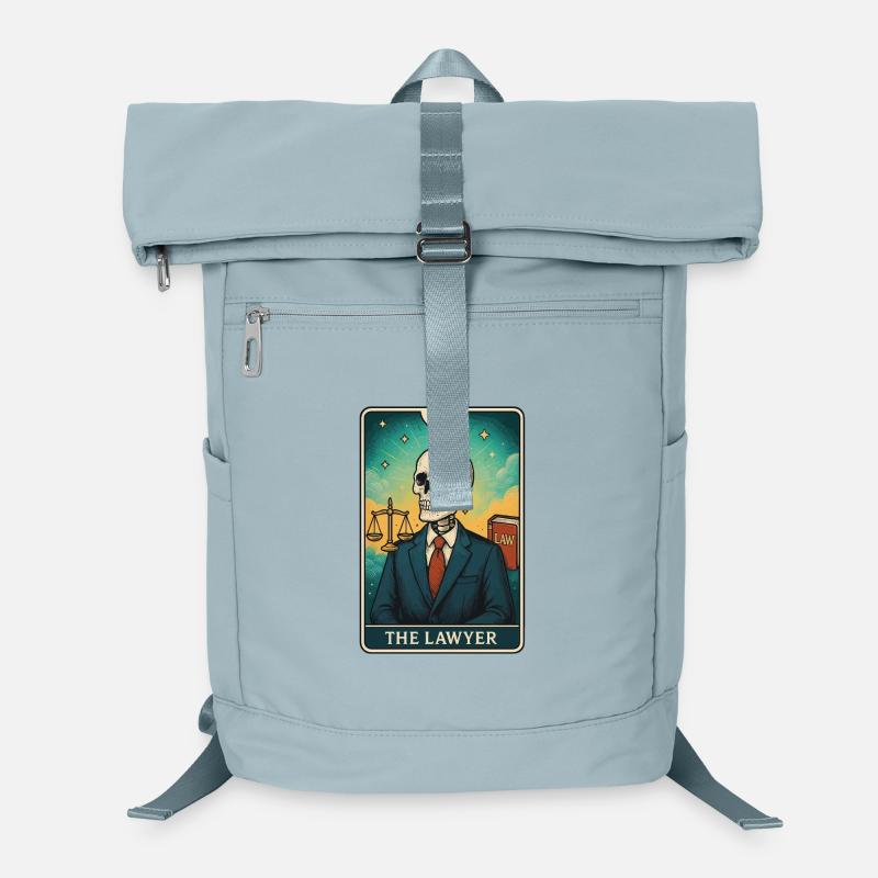 Totenkopf Anwalt Illustration Laptop-Rucksack 