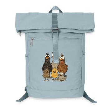 Laughing chickens and chicks - Laptop Backpack - ice blue - Front