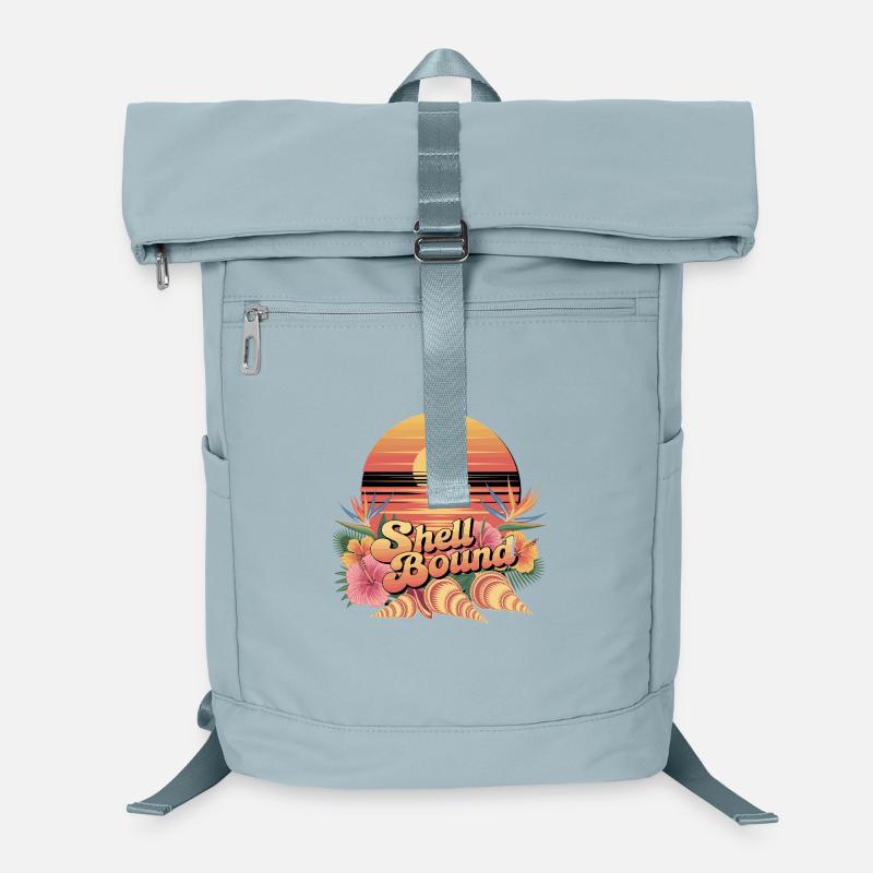 Shell Bound Tropical Sunset Landscape Laptop Backpack