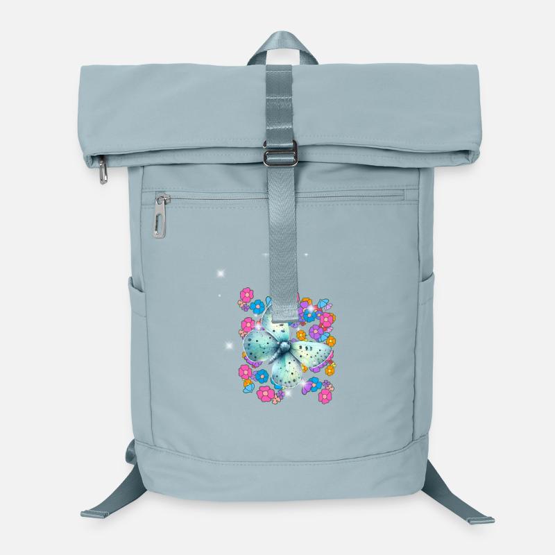 Retro butterfly flowers 60s Laptop Backpack