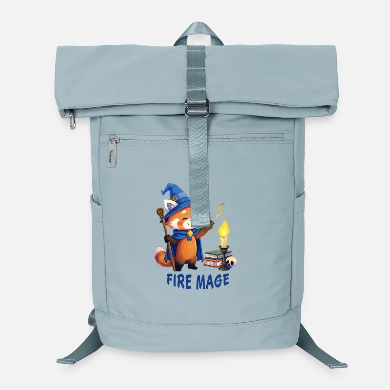 Roter Panda Magier – Fire Mage Cartoon Laptop-Rucksack 