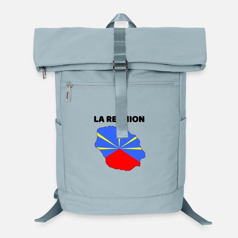 Reunion Island Map and Flag - Gift Laptop Backpack