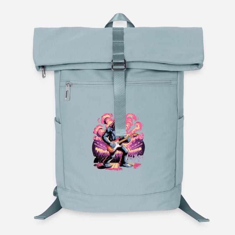 Rockiger Gorilla Auf Der Bühne Mit Gitarre Laptop-Rucksack 