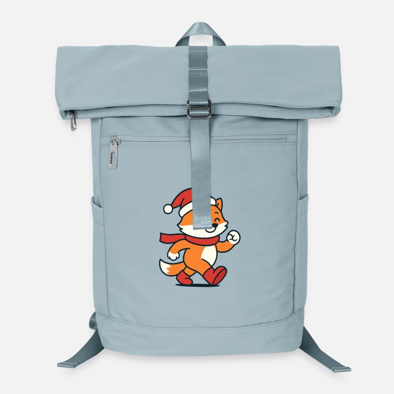 Cute winter fox with hat & scarf Laptop Backpack