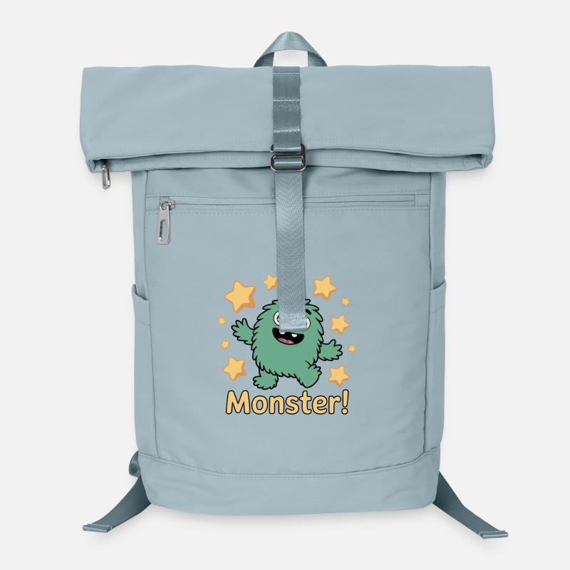 Verspieltes Monster mit Sternenakzenten Laptop-Rucksack 