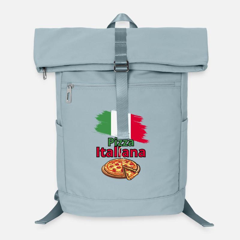 Design de pizza italienne avec drapeau Sac à dos ordinateur