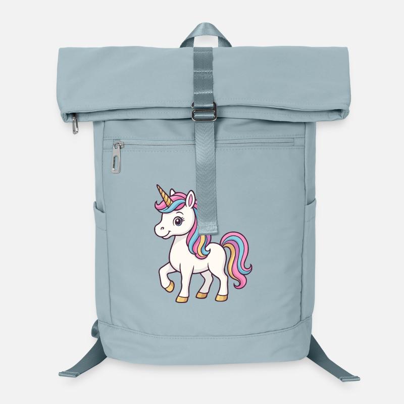 Colorful unicorn with pastel mane Laptop Backpack