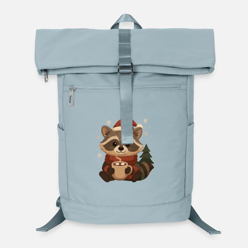Raton laveur de Noël au cacao Sac à dos ordinateur