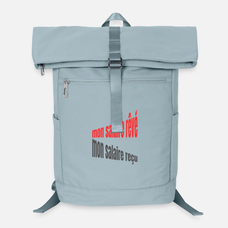 Mon salaire – design typographique humoristique Sac à dos ordinateur