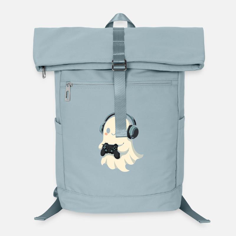 Ghost with Headphones Game Controller Laptop Backpack