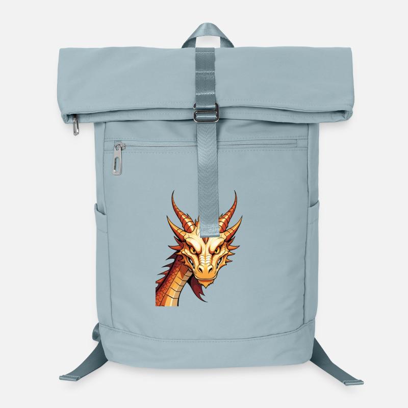 Goldener Drachenkopf Feuerkraft Laptop-Rucksack 