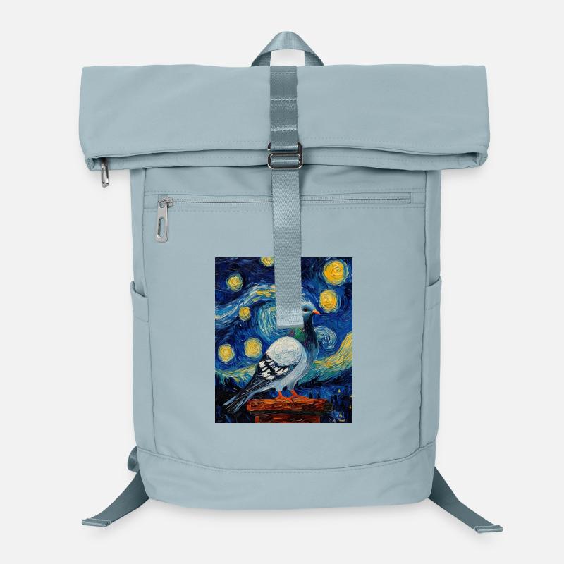 Dove Bird Van Gogh Style Starry Night Laptop Backpack
