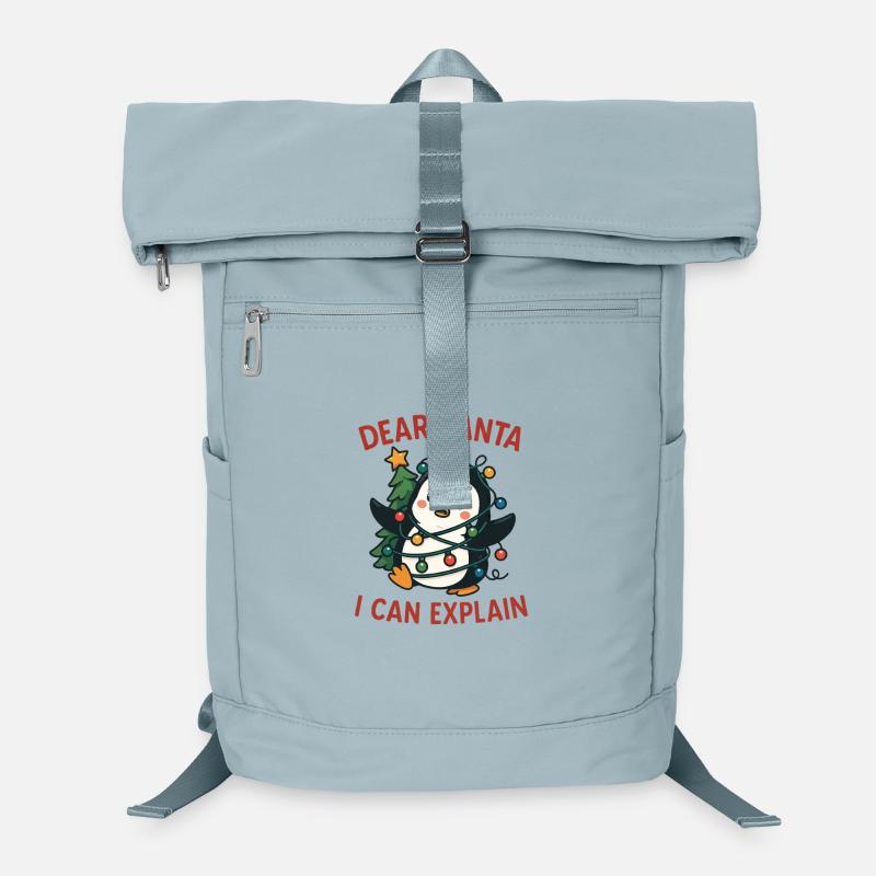 Süßer Pinguin Tannenbaum Weihnachten Licht Spaß Laptop-Rucksack 
