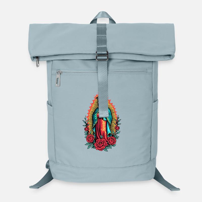Virgen Guadalupe Rose Icon Laptop Backpack