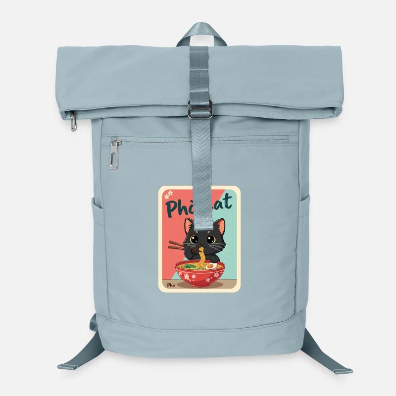 Pho Cat Ramen Katze Illustration Sac à dos ordinateur