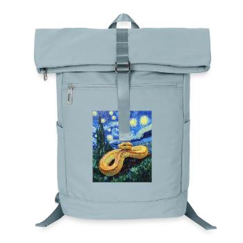 Snake Python Van Gogh Style Starry Night - Laptop Backpack - ice blue - Front