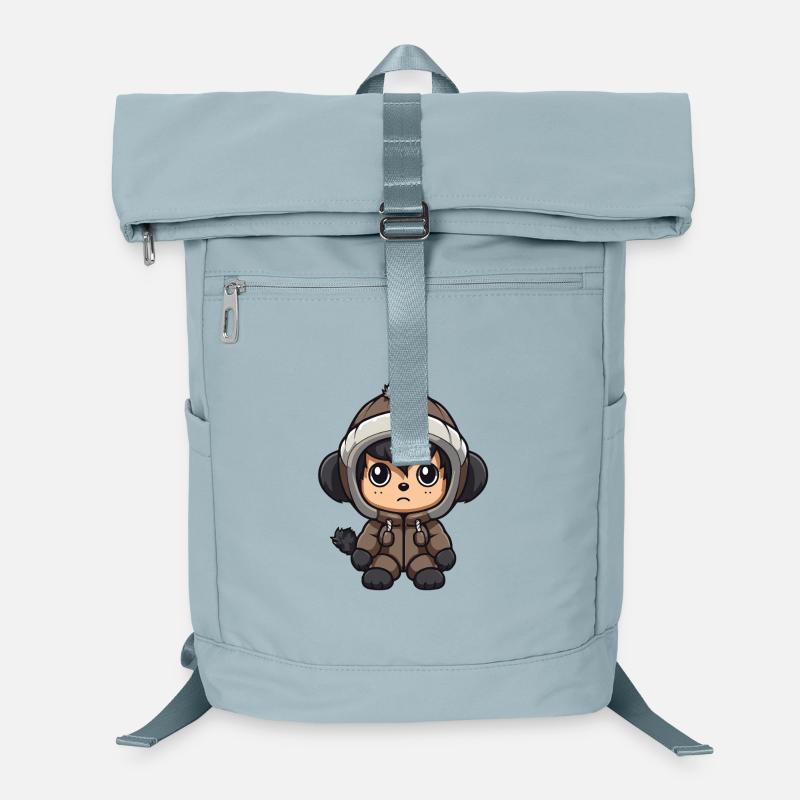 Singe Hiver Animal Bébé Bande Dessinée Sac à dos ordinateur