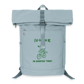 Funny Frog Wizard Riding A Bicycle Sassy Humor  - Laptop Backpack - ice blue - Front