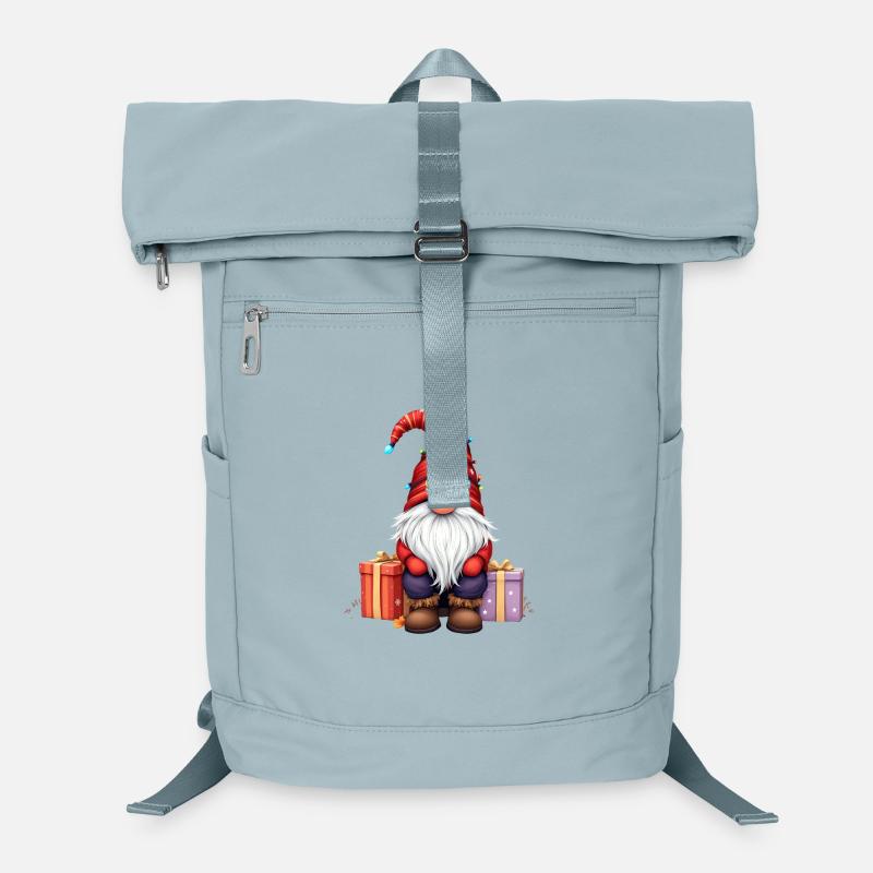 Weihnachtswichtel Mit Lichterkette Und Paketen Laptop-Rucksack 