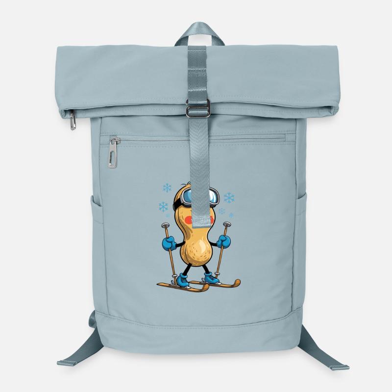 Erdnuss-Skifahrer im Schnee Laptop-Rucksack 