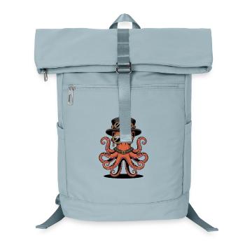 Oktopus Im Steampunk Stil Mit Monokel - Laptop-Rucksack  - Eisblau - Vorne