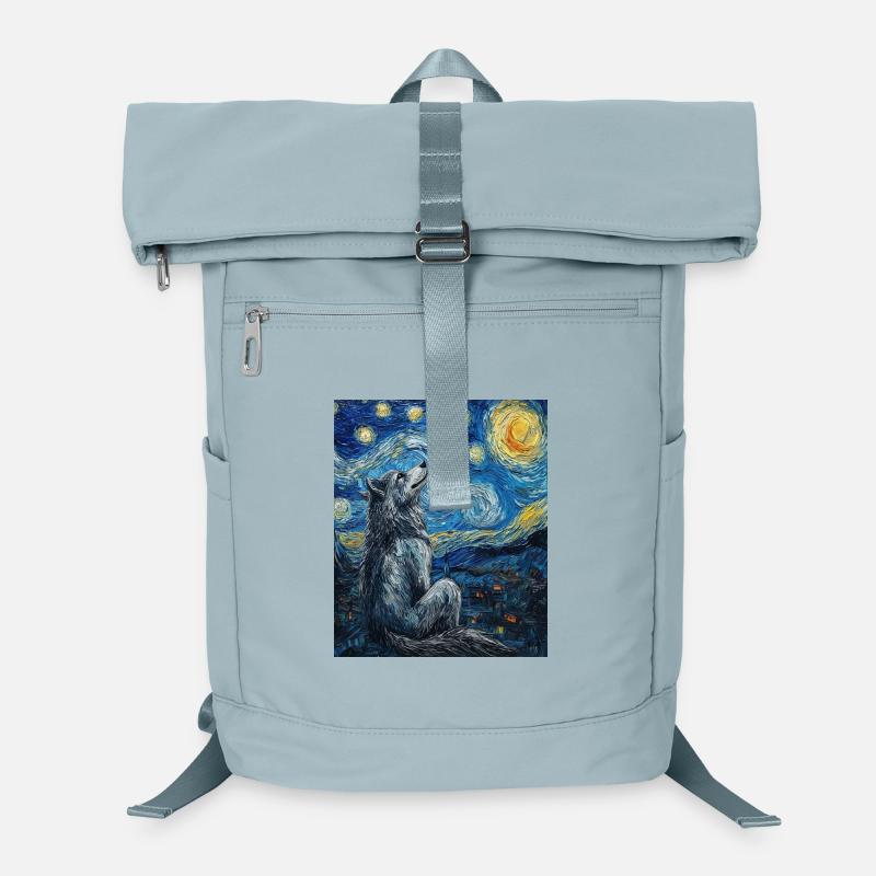 Wolf Van Gogh Style Sac à dos ordinateur