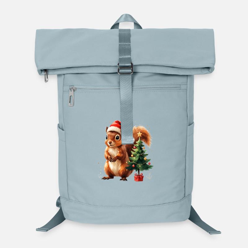 Christmas Squirrel Charm Laptop Backpack