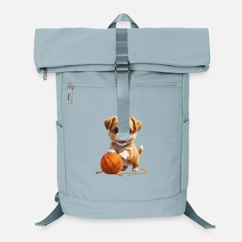 Kuschelhund mit Garnball Laptop-Rucksack 