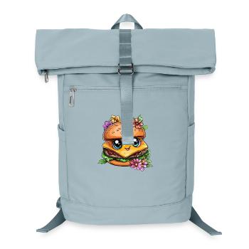 Kawaii Burger mit Blumen - Laptop-Rucksack  - Eisblau - Vorne